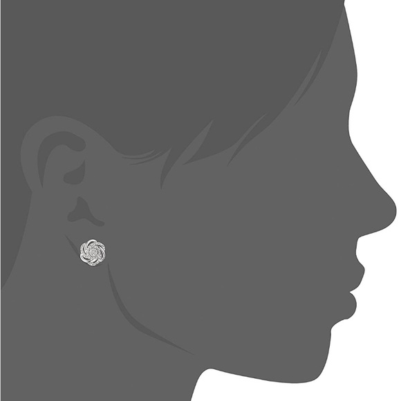 Natural Diamond Flower Earrings - Picture 2 of 9